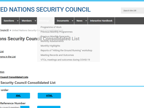 UNSCR Sanction List